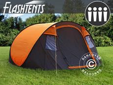 Flashtents® Camping tent4 persons, Medium, Orange/Dark Grey